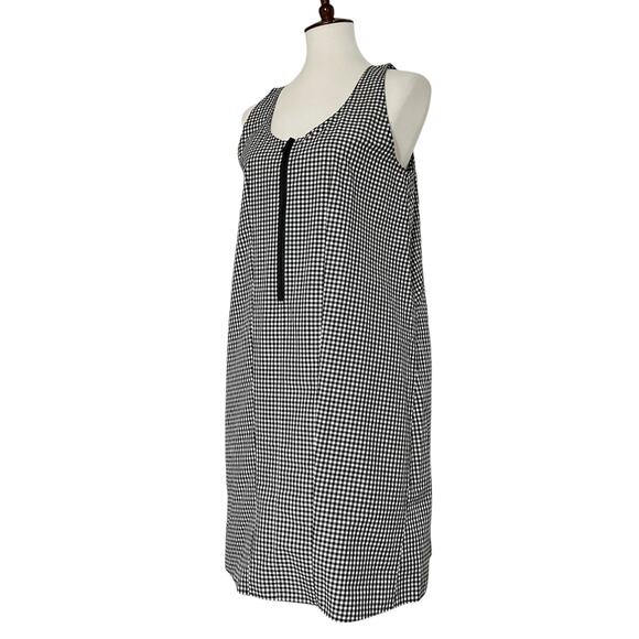 Michael Kors Collection Black & White Sleeveless Checkered Midi Dress Size 10 - Picture 4 of 9